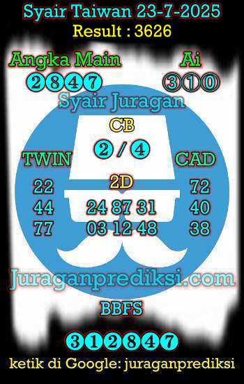prediksi taiwan 23 juli 2025, syair taiwan hari ini rabu 23-7-2024, angka keluar togel taiwan, toto jitu taiwan 23 juli 2025 akurat