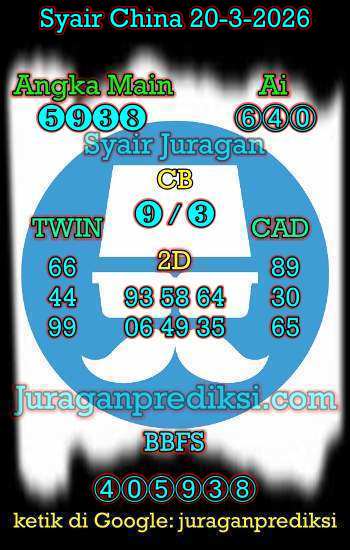 prediksi china 20 maret 2026, syair china hari ini jumat 20-3-2026, bocoran china, prediksi china akurat, syair china, prediksi china jitu